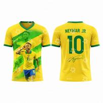 Neymar No.10 Futbolo marškinėliai Brazilija Gerbėjo Dovana Vasariniai Sportiniai Marškinėliai Vaikų Drabužiai T-shirt Moteriškas Dviratininko Marškinėlis 5XL
