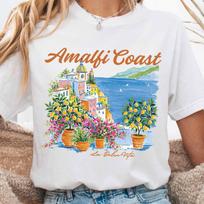 Italy Shirt, La Dolce Vita Amalfi Coast T-shirt, Italian Summer Tee 150 gray