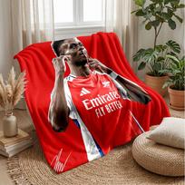 Bukayo Saka tematikos pledas Minkštas flanelinis pledas Pliušinis pledas Jaukus pledas sofai-lovai namų dekoravimui 75x90cm