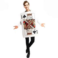 Fun Parent-child Family Children Playing Cards Poker Hearts King Queen Of Clubs Kq Costume Role Play Tunic Sponge Party Set One Size Fits Most white