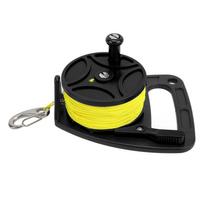 Diving Reels Anchor Rope Spool Finger Reel Multi Purpose with Clip 83m Wire for Cave Exile DivingBlack Wheel black