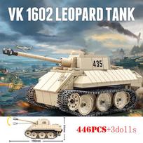 Karinio Pasaulio Karo Vokiečių Tigras I Sunkusis Tankas Statybiniai Blokeliai WW2 Ginklai Panzer Panther Vidutiniai Tankai Techniniai Blokeliai Vaikų Žaislai
