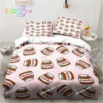 Nutella Raštas Animacinis Patalynės Komplektas Viengulis Dvigulis Pilnas Karalienės Karaliaus Dydis Patalynės Komplektas Suaugusiųjų Vaikų Miegamojo Patalynė Dovana 135x200cm white