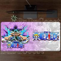 Anime One Piece Luffy Roronoa Zoro Gaming XXL Mouse Pad HD Printing Mousepad PC Keyboard Overlock Non-Slip Base Office Desk Mat 30x80cm gray