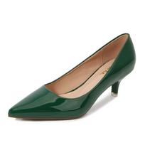 Biuro Moteriški Vidutinio Kulno Siurbliai Smailus Priekis Seklūs Lakuotos Odos Moteriški Batai Daug Spalvų Elegantiški Tacones Zapatos De Mujer 38 brown