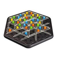 Geometric Link Chess Puzzle Triangle Board Game, Rubber Band Training for Logic Thinking, Family Interactive Brain Exercise Toy Large size 28cm
