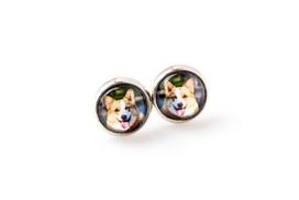 Cardigan Welsh Corgi - earrings your photo handmade, own photo, jewelry from the Art.-Dog brand sidabras
