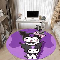 Kuromi Sanrio biuro apvalus kilimas, po biuro kėdėmis miegamojo svetainės namų dekoras a0908194 120cm by 120cm