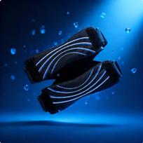 Double Patella Knee Strap Shock Absorbing Patellar Tendon Support Band Silicone Padding Adjustable Black-blue