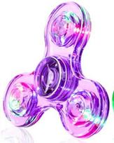 Led Light Up Fidget Spinner Luminous Finger Toy Hand Spinner Stress Reduction And Anxiety Relief Party Favors For Kids Adults violetinė