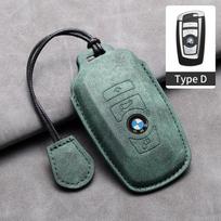 Suede odos automobilio išmaniojo rakto dėklas, pultelio apvalkalas BMW 1 2 3 4 5 6 7 serijos X1 X3 X4 F10 F07 F20 Z10 X5 X6 F36 F25 F26 F30 F34 gray