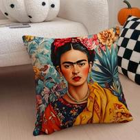 Frida Kahlo Pagalvės užvalkalas Antialerginis pagalvės užvalkalas Nematomas užtrauktukas Švelnus trumpas pliušas Sofos pagalvės užvalkalas 12x12Inch gray