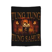 Tung Tung Tung Sahur - Brainrot Italian Meme  Flannel Blanket  Custom Throw Blankets for Home 150*125cm Quilt, 130x150cm