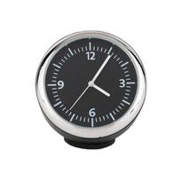 Car Dashboard Clock + Thermometer + Hygrometer 3 In 1 Kit Detachable Bike Mini Watch Auto Interior Home Room Desk Decor Ornament black