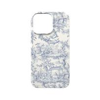 For Samsung Galaxy S23 S24 S25 Ultra Plus 5G S 24 25 S25Ultra Luxury Vintage, Hand-Drawn Design Double-layer Back Cover Galaxy S25 mėlyna