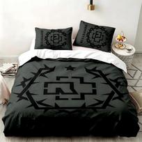 Rammstein 3pc set Perfect for bedroom use Comfortable bedding set includes a duvet cover and two pillowcases Ideal birthday or Christmas gift 135cmx200cm black