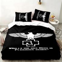 Rammstein 3pc set Perfect for bedroom use Comfortable bedding set includes a duvet cover and two pillowcases Ideal birthday or Christmas gift 135cmx200cm