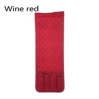 Holder Remote Control Hanging Bags Bedside Storage Organizer Sofa Storage Bag Storage Pockets vyno raudonos spalvos
