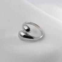925 Silver Open Rings for Women Men Minimalist Handmade Couple Rings Adjustable Wedding Jewelry Gifts gray
