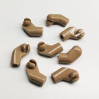 100 vnt. „Pasidaryk pats“ MOC 981 statybinių kaladėlių figūrėlėms dalys Kūno daliai Rankai, kairėje 100pcs brown