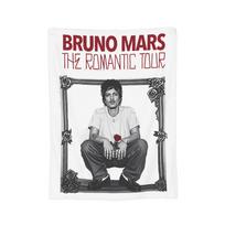 Bruno Mars Music Knitted Blanket Fleece American Singer Ultra-Soft Throw Blankets for Outdoor Travel Bedspread Size: 75*100cm, Weight: 230 GSM white