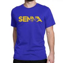 Summer Tshirt Pure Cotton Ayrton Senna Unisex Unisex T Shirt Racing Car Print Short Sleeve Casual Commute Tops Big Size Unisex Clothes XL blue