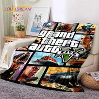 GTA žaidimo Grand Theft Auto žaidėjo minkšti pledai, šildantis metamas pledas, patogus pledas iškylai, lovoms, sofai, namams, miegamajam, dovana Size: 75*100cm, Weight: 230 GSM white