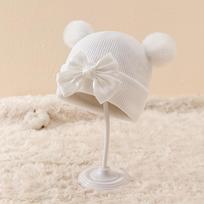 Double Pom-Pom Baby Winter Hats Cartoon Warm Bonnet Fashion Children Beanie Caps  Newborn Toddler balta