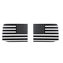 2x Juodi Galinių Šoninių Langų Apdailos Lipdukai JAV Vėliavos Lipdukas 15-22 Ford F-150 F150 black