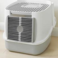 Cat Litter Box Door Brush Pet Friendly Comfortable Hanging Cat Litter Box Floating Fur Brush Door gray