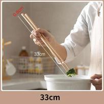 Japanese style antiskid Lo mein chopsticks Beech wood extended fried chopsticks Solid wood polished chopsticks Kitchen tools