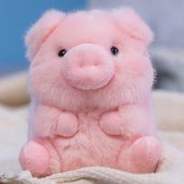 Cute Panda Plush Toy Backpack Pendant Small Rabbit Hamster Kawaii Doll Keychain Pink Pig gray