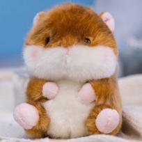 Cute Panda Plush Toy Backpack Pendant Small Rabbit Hamster Kawaii Doll Keychain Brown Hamster white