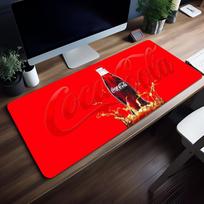 Mouse Pad Logo Non-slip Lockedge Office Student C-Coca Gaming Thickened Large Writing Soda Cola Cushion MousePad 30cmx60cm red