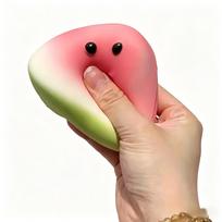 Pink Green Watermelon Squeeze Squishy Fidget Toy Soft Playful Texture Stress Relief Sensory Toy For Kids Birthday Party Favors K pink