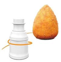 „Pasidaryk pats“ „Arancini“ ryžių rutulinių formų presavimo mašina Daugkartinio naudojimo virtuvės mėsos rutuliukų formavimo priemonė „Pasidaryk pats“ rankų darbo „Bento“ forma Cone orange