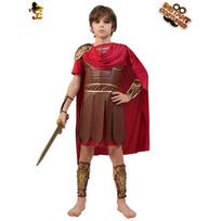 Halloween boy samurai costume, boy Roman warrior stage show boy party costume l/10-12 years old 140-152cm brown