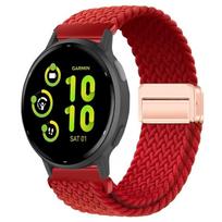 20/22 mm nailono dirželis, skirtas Garmin Forerunner 55 165 970 570 965 955/Venu 4 45 mm, magnetinis dirželis Garmin Vivoactive 5 6/Vivomove Trend Garmin Active 5 6 raudona