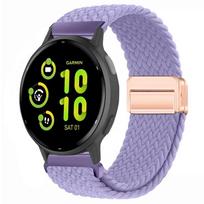 20/22 mm nailono dirželis, skirtas Garmin Forerunner 55 165 970 570 965 955/Venu 4 45 mm, magnetinis dirželis Garmin Vivoactive 5 6/Vivomove Trend Width 20mm levanda