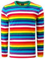 Contrast Stripe Print Men Long Sleeve T-shirt Casual Fashion O-Neck Oversized T Shirts Fashion Tops polyester Men Clothing 6XL red