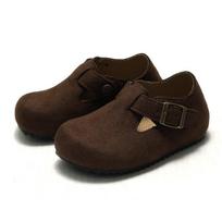 Fashion Kidmi Kids Suede Clogs Cork Footbed Toddler Slippers with Arch Support Adjustable Straps for Boys Girls Indoor Outdoor Clogs 22cm black