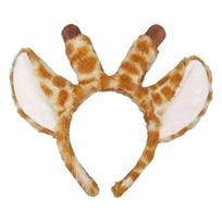 Žirafos ausų lankelis, uodegos ir letenų pirštinės, gyvūno žirafos kostiumo aksesuarai, Helovino Cosplay kostiumai vaikams ir suaugusiems brown