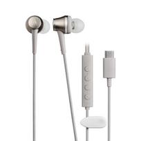 Audio-Technica ATH-CKD7NC BGD Laidinės ausinės Type-C Triukšmą slopinančios 1,2 m laidas su mikrofonu ir nuotolinio valdymo pulteliu Aukštos kokybės DAC smėlio spalvos auksas