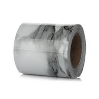 Waterproof Skirting Line Self-adhesive Wall Border Stickers Marble Waist Line Wallpaper Baseboard 5cm x 5m pilka/balta