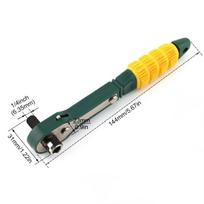 Screwdriver Pole 6.35mm Inner Hexagon Ratchet Socket Wrench with Dual-head Home Tool Accessory gray