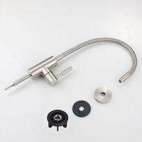 Universal Gooseneck Water Purifier Faucet Reverse Osmosis Drinking Water Filter Faucet Stainless Steel 1/4  PE Quick Connect white