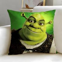 classic animated movie Shrek Cushion Cover Soft  EasyWash Pillow Case  Versatile for Couch Bed Travel and Office 45X45cm yellow