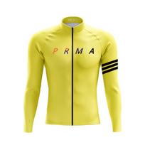 Bicycle Cycling Suit Long-sleeved Top Tour De France Professional Cycling Equipment Men's Breathable and Quick-drying 4XL geltona