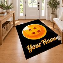 Dragon Ball Custom Name Personalized Rug Non‑Slip Doormat Floor Carpet Housewarming Birthday Gift for Family Friends 60cmx90cm