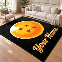 Dragon Ball Custom Name Personalized Rug Non‑Slip Doormat Floor Carpet Housewarming Birthday Gift for Family Friends 80cmx120cm